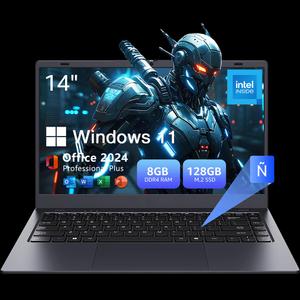 Laptop Coolby YealBook Pro: Intel Celeron N5095, 8GB DDR4 RAM, 128GB SSD, Intel UHD Graphics, WiFi 5, Teclado Español, Windows 11 Pro