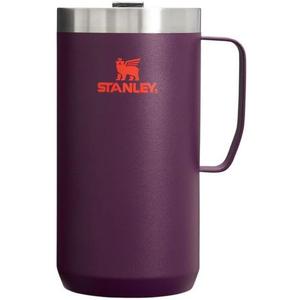 Stanley Stay-Hot Camp Mug 24 oz | Press Fit Drink Through Lid | Cup for Coffee, Tea and Drinks | Insulated Stainless Steel Coffee Mug | BPA-Free | Plum