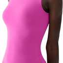 Women's Mock Turtle Neck Sleeveless Bodysuit Sexy Tank Tops Sharp Collection Size Large