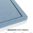 Fluxynara 35.4" x 23.6" Bulletin Board, Dusty Blue