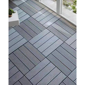 Goovilla 27 sq. ft Plastic Interlocking Deck Tiles27PCS Waterproof Patio Balcony Flooring, 12"x12" Outdoor Interlocking Deck Tile for All Weather Porch Poolside Grass Dirty, Decking Tiles, Grey