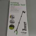 52" Extra Long Grabber Reacher Tool, Foldable Reacher Grabber Pickup Tool with Strong Magnetic & 360° Rotating Anti-Slip Jaw, Extension Trash Picker Upper Grabber for Indoor & Outdoor