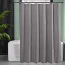 AmazerBath Grey Shower Curtain, Waffle Shower Curtain Gray, Premium Fabric with Waffle Weave, Heavy Duty 240GSM, Hotel Quality Bathroom Shower Curtains, 72 x 72 Inches