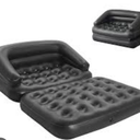 DIMAR GARDEN Inflatable Couch Flocked Blow Up Couch Mattress,Outdoor Air Sofa Bed for Camping,Full Size
