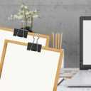 2 x Ufmarine Large Binder Clips, 1.6 Inch Length, (24 Pcs) Big Binder Clips Paper Clamps for Office