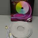 Neon Rope Lights16.4ft RGB LED Strip Lights with App Control,Music Sync Flexible DIY Design,5V USB Powered Neon Lights for Bedroom,Gaming,and Party Decoration(with Adhesive Backing)