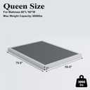 Vehowy Low Profile Box Spring Queen Size, 3 Inch Box Spring for Queen Bed, Heavy Duty Mattress Foundation, Metal Bed Base,Non-Slip,Easy Assembly