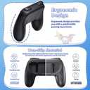 FASTSNAIL Grips for Nintendo Switch 2 (2025) for Joy-Con 2, Wear-Resistant & Anti-Slip Switch2 Controllers Grips Handle Kit, Switch Holder Accessories for JoyCon 2 (Black Black)