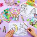 Yexiya 72 Pcs Mini Coloring Books Bulk with 72 Pcs Crayons for Kids Princess Unicorn Fairy Mermaid Coloring Books with Magical Themes for Girls Birthday Goodie Bags Stuffers Return Gifts