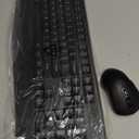 Wireless Keyboard and Mouse Combo, Full-Sized 2.4GHz Wireless Keyboard with Comfortable Palm Rest and Optical Wireless Mouse for Windows, Mac OS PC/Desktops/Computer/Laptops (Black)