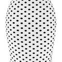 Milumia Women's Polka Dots Frill Trim Cami Dress Elegant Ruched Bust Fishtail Maxi Dresses (Medium, White)
