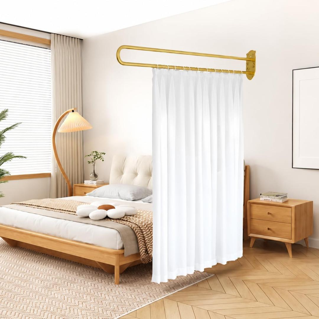 Beauty Salon Partition Curtain for Room Divider, 78.5" W x 86" H
