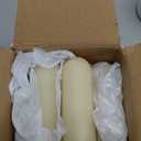 15 Pack Natural Thin Beeswax Pillar Candles - 1.3 inch Wide Dripless Bees Wax Candles, Smokeless Clean Burning for Home, Meditation, Relaxation, Emergency & Power Outages (Off White Beeswax)