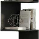 5-Tier Floating Corner Shelf Wall Mount, Heavy Duty Wall Corner Bookshelf, Multi-Purpose Plant Display Shelf for Bedroom Living Room Bathroom Home Office, (Black)