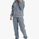LeeHanTon Sherpa Zipper Womens Sweatsuits Active Jogging Fleece 2 Pieces Hoodie and Pants Winter Outfit Sets( Size M)
