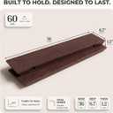 Floating Shelves for Wall -Solid Pine Wood Wall Shelf - Bathroom Shelves -Wall Shelves for Bedroom Living Room - Floating Shelf for Wall Mounted Shelves (Dark Walnut, 36 Inch)