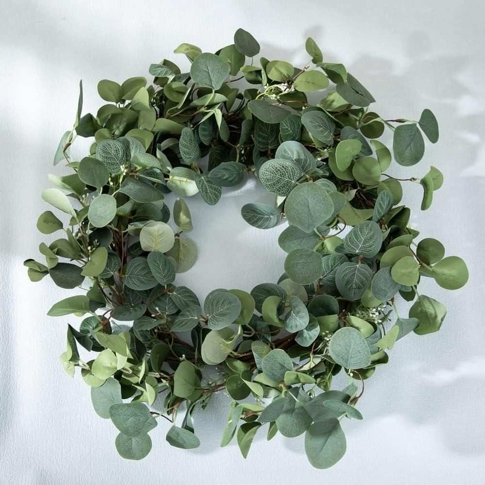 27inch Apple Leaf Eucalyptus Leaf Wreath Home Decoration Artificial Decorative Flower