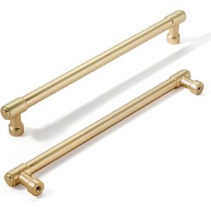khtumeware 2 Pack 7-1/2 Inch(192mm) Brushed Gold Cabinet Pulls Kitchen Cabinet Hardware for Cupboard Drawer Pulls Dresser Handle
