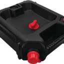 Performance Tool W4076 10-Quart Oil Drain Container, Deep Drain Well, Integrated Handle, Sealing Rubber Gaskets, Black