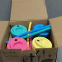 Elk and Friends Kids + Toddler Glass Cups | The Original 12oz Glass Mason Jar with Sleeves + Lids | Silicone Straws + Stopper | Smoothie Cup | Food Storage | Spill Resistant | Dishwasher Safe | 4 Pack (Pink/Teal/Yellow/Blue)