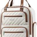 LUGGEX Underseat Carry On Luggage with Wheels, UDK Stylish Lightweight Under Seat Luggage, Soft Sided Personal Item Suitcase for Short Trip (UX-Core, Cream White, 16 Inch)