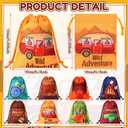 Cunno 24 Pieces Camping Party Favor Camping Adventure Drawstring Goodie Candy Gift Treat Bags for Birthday Hiking Adventure Party Supplies 7.09 x 5.12 Inches