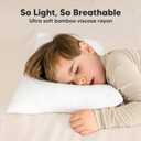 KeaBabies Toddler Pillow with Pillowcase - 13x18 My Little Cuddly Kids Travel Pillows for Sleeping, Nap, Viscose from Bamboo Nursery Pillowcase, Soft & Breathable, Toddler 2-5 Years Old (Soft White)