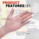 SANYU Disposable Vinyl Gloves, Powder-Free, Latex-Free, Non-Sterile, Cleaning, Housework, 4 mil, Clear, 100Pcs-Count