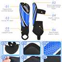 BROTOU Shin Guards Soccer Youth, Soccer Shin Guards for Kids 3-15, Light Weight Adjustable Straps Shin Pads Protection Equipment with Ankle and Leg Calf Protection (Small, BLUE)