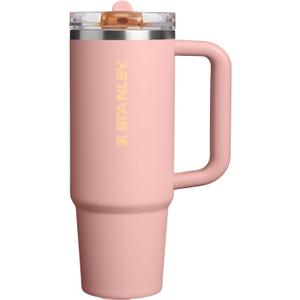 STANLEY Quencher ProTour Flip Straw Tumbler with Leakproof Lid 30 oz | Built-In Straw & Handle | Cupholder Compatible for Travel | Insulated Stainless Steel Cup | BPA-Free | Peach Rose