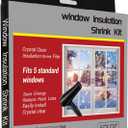 Insulating Film Window Kit to Keep Cold Out Window Shrink Film Insulator Kit (5 Windows)