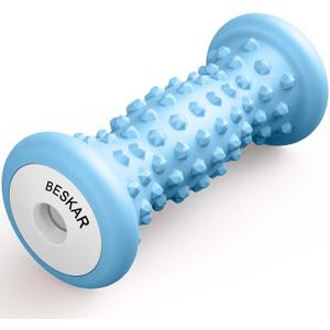 BESKAR Foot Massager Roller for Plantar Fasciitis Relief, Portable Feet Roller to Deep Tissue Muscle Massage, Foot Arch and Heel Pain, Reflexology Tool (Blue)