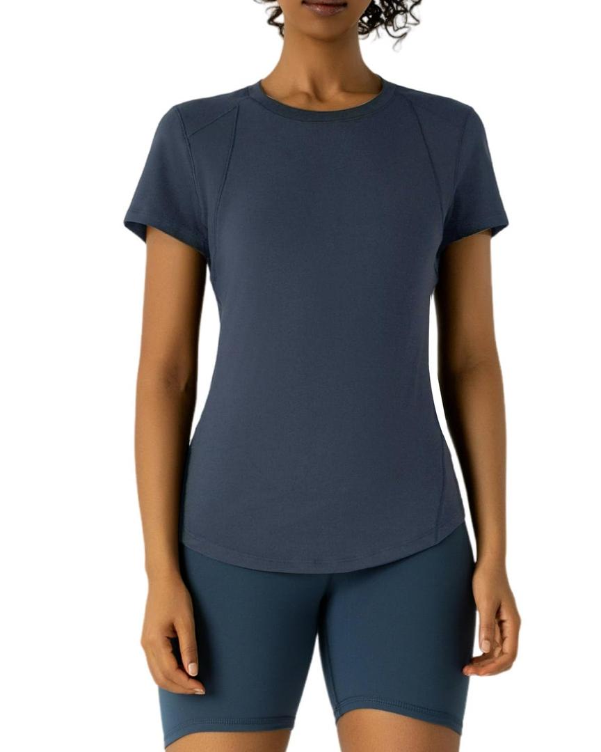 Leapstride Womens Workout Tops Athletic Short Sleeve Shirts-Gym Pilates Tennis Tops Activewear Basic Tee Shirts,medium