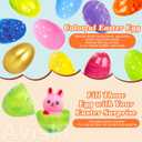 Aviski 96Pcs 2.4" Small Iridescent Marble Easter Eggs with Golden Eggs for Kids Basket Bag Stuffers Fillers, Easter Hunt Game, Toys Filling Treats and Easter Theme Party Favor