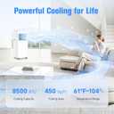 Portable Air Conditioner, 3-in-1 8500 BTU AC Unit with Fan & Dehumidifier Quiet Cooling for Bedroom, Home Office up to 450 sq.ft, Includes Complete Window Mount Kit