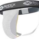 Shock Doctor Athletic Supporter with Cup Pocket, Jock Strap Protection, Youth Sizes (Cup Not Included) (Large, White)