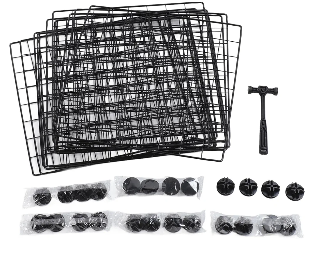 12 Panels Metal Dog Fence - Detachable and Portable Exercise Pen for Small Pets Ideal for Indoor and Outdoor Use for Dogs, Cats, and Rabbits – for Home, Camping