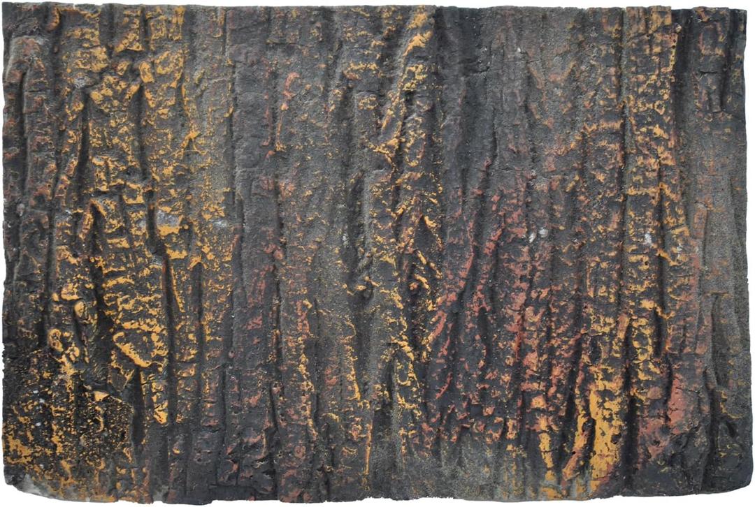Reptile Tank Background Board Rock Terrarium Cork Background Board 3D Wall Backdrop Aquarium DCor Backgrounds Amphibian Habitat Decoration for Lizards Leopard Gecko Bearded Dragons Turtle (Brown)