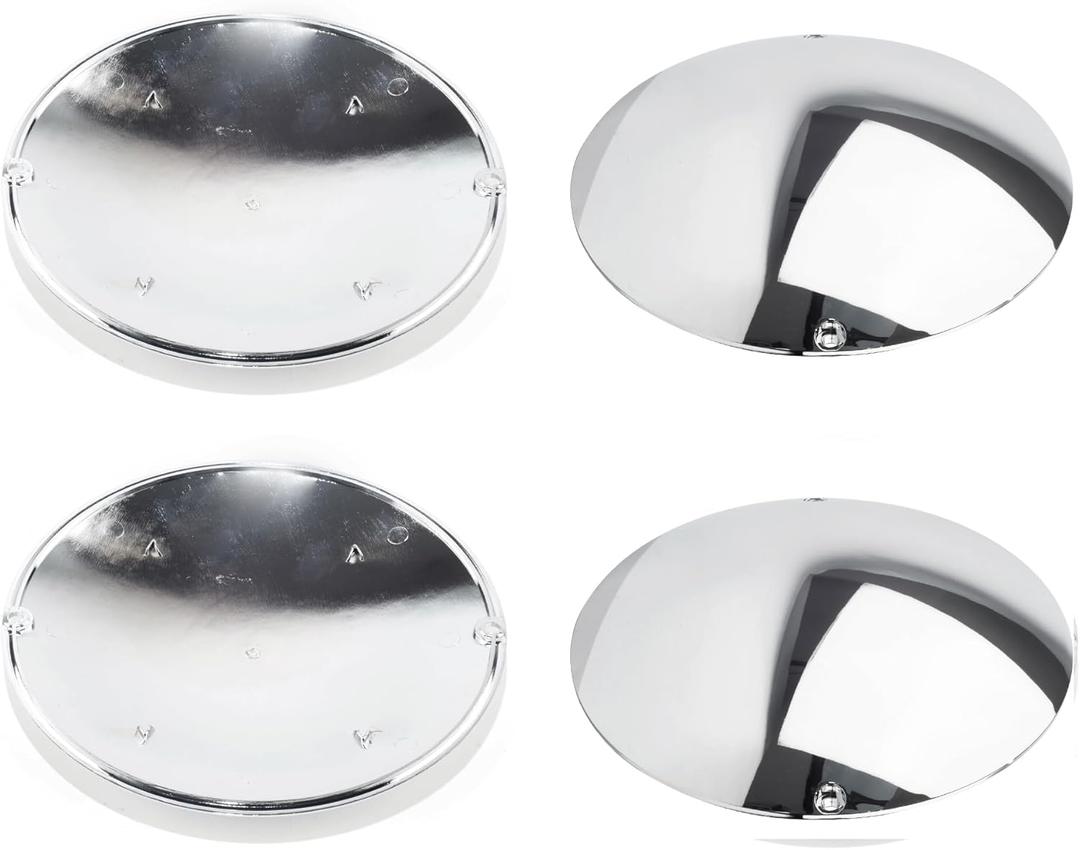 4Pcs 7.48" Hubcap 190mm Chrome Baby Moon Wheel Center Cap for 12 13 14 inch Wheel Rim, Vintage Custom Hub Cap