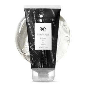 R+Co Motorcycle Flexible Gel - Hybrid Styling Gel with Flexible Hold & Wax-Like Shine - Heat Protectant, Volumizing Gel for Texture, Natural Finish & All Hair Types - Vegan & Sulfate-Free - 5 oz
