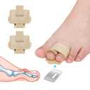 Pozpo Tech Hammer Toe Straightener Corrector Wrap for Women & Men, Hammer Toe Splint Support - 2 in package (Beige)