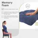 Arlee Chair Cushions for Dining Chairs, Set of 2 - Memory Foam Chair Pads, Non-Skid Backing - Durable Thick Seat Cushions for Kitchen, Office, Patio, 15.5" L x 15.5" W - Marjorie Blue