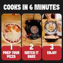 PIEZANO XL 14 Inch Electric Indoor Pizza Oven Heats up to 800F - Pizza Maker with Stone for Crispy Crust Pizza, Cooks in Under 6 Minutes, Countertop, Dual Heat Control, Peels & Scraper Included