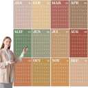 24" x 16" 2026 Large Wall Calendar Undated 12 Month Planner Dry Erase Reusable Monthly Blank Wall Calendar Big Yearly Planner for New Year Office Home School Organizing Planning (Brown Green)