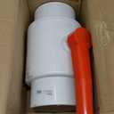 Midline Valve PVC Ball Valve Red T-Handle Water Shut-Off 6 in. Solvent Connections White Plastic (482T600)