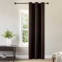 ChrisDowa Grommet Blackout Curtains for Bedroom - Thermal Insulated Room Darkening Curtains for Living Room (1 Panel Set, Brown,42W x 84L)