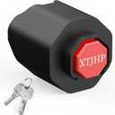 Trailer Hitch Locks, Trailer Lock Fits 2 5/16 Inch Couplers, Heavy Duty Trailer Tongue Lock, Ball Hitch Locks for RV Boat (Red, 2 5/16 Inch 03)
