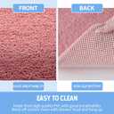 Hargiis Non-Slip Bathtub Mat, 2 Pack Anti Slip Shower Mat, Fast Drying Bathtub Mats, Foot Scrubber Mat, Anti Slip Mat for Tub, Floor, Bathroom, Kitchen, Home, Hotel (Pink 24"×16"+24"×16")