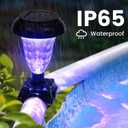Solar Powered Pool Lights for Framed Above Ground Pools, Waterproof RGB Color Changing Light, Backyard Decor Accessories for Framed Swimming Pools, 6 Pack