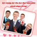 24 Pcs Valentine Mini Plush Dogs 5.5 inches Puppy Dog with Filled Heart Dogs Stuffed Animal Keychain Soft Toy Party Favor for Valentine Goodie Bag Birthday Party Gift, 4 Colors